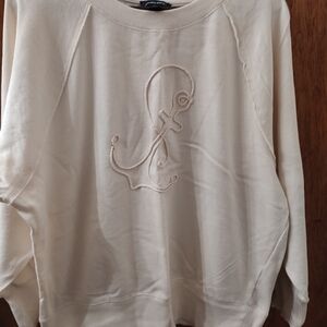 Cream Anchor Sweatshirt By Studio Park From QVC